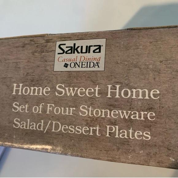 Home Sweet Home Warren Kimble Stoneware Salad/Dessert Plates, Set of 4 New NWT - Picture 4 of 9